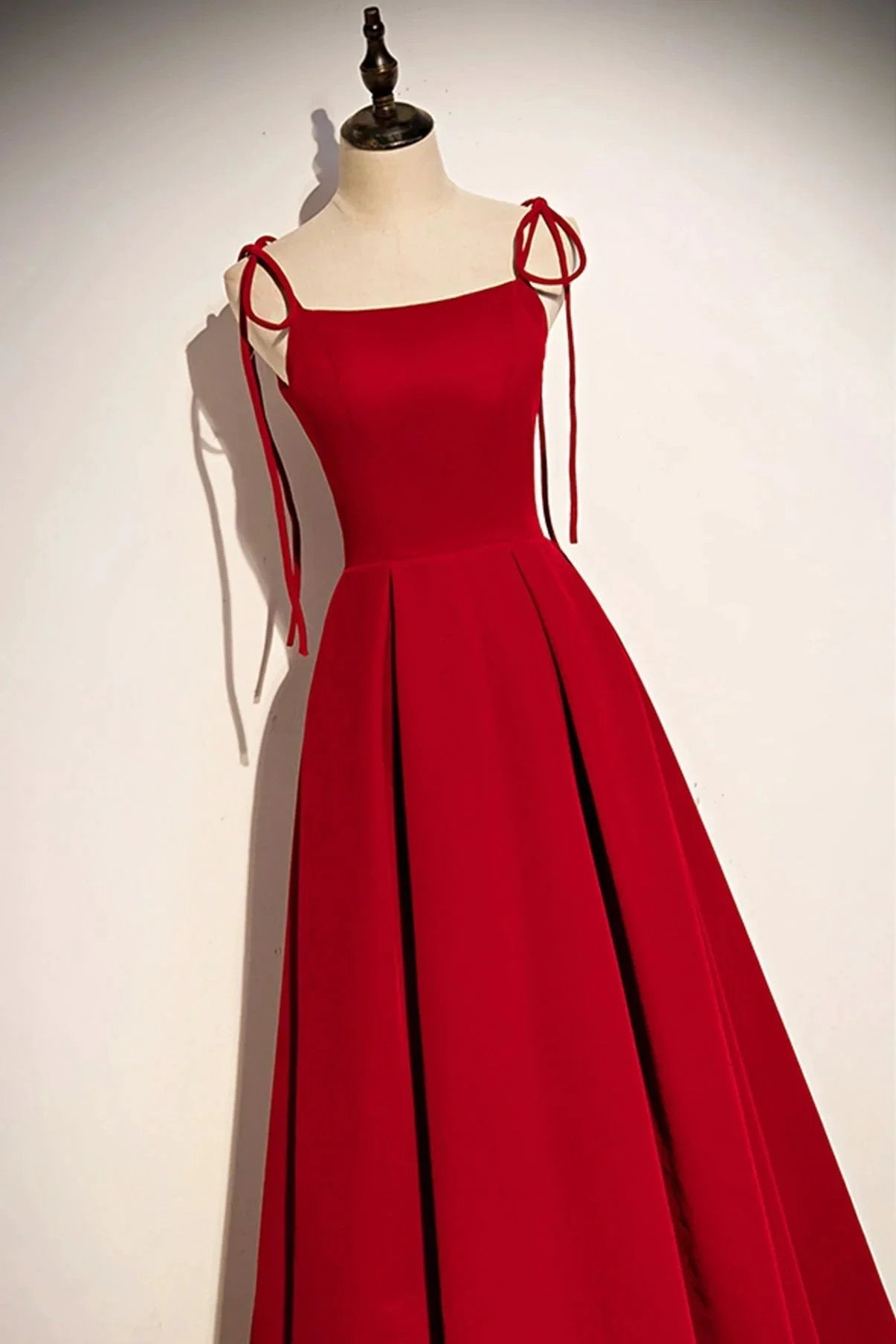 Simple velvet long A line prom dress evening dress s70