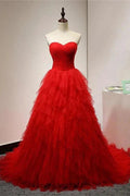 Sweetheart Lace Up Prom Dresses,Sparkly Modest Prom Gowns,Quinceanera Dresses,Sweep Train Ball Gown Prom Dresses,Evening Dresses Y1559