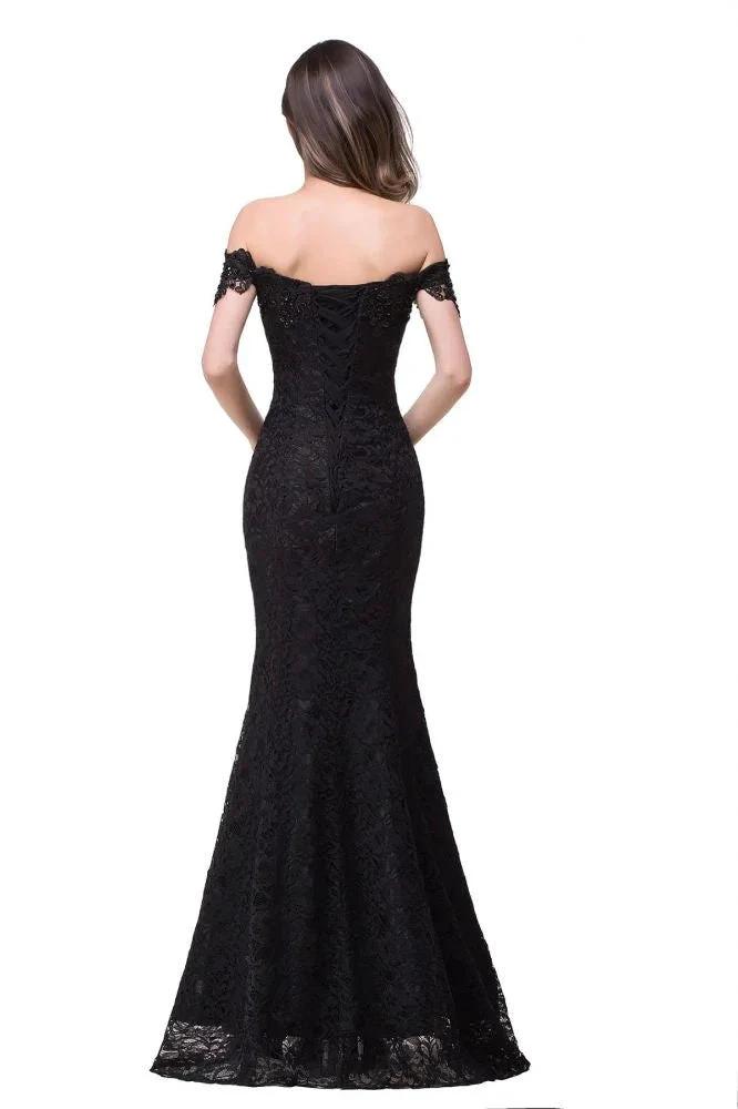 Floor-Length Mermaid Lace Off Shoulder Bridesmaid Dresses