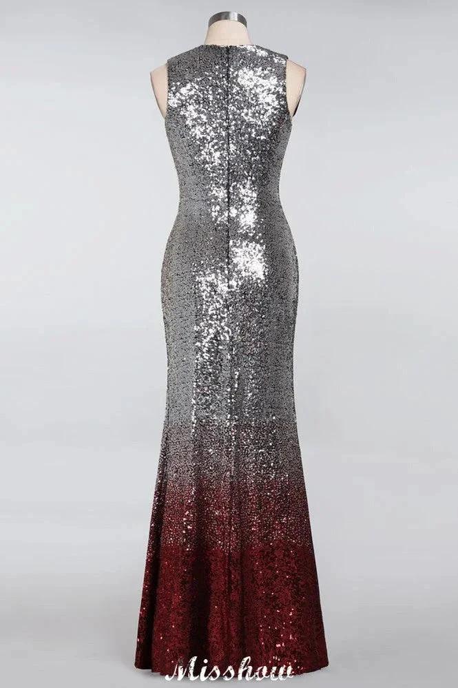Glamorous Sleeveless Sexy Mermaid Sequins Bridesmaid Dresses