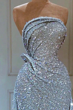 Gorgeous A-line Sleeveless Sequined Prom Dress With Ruffles