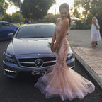 Gorgeous Mermaid Sweetheart Tulle Applique Sleeveless Prom Dresses