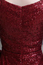 Gorgeous Sequins Long Sleeve V-Neck Mermaid Evening Gowns