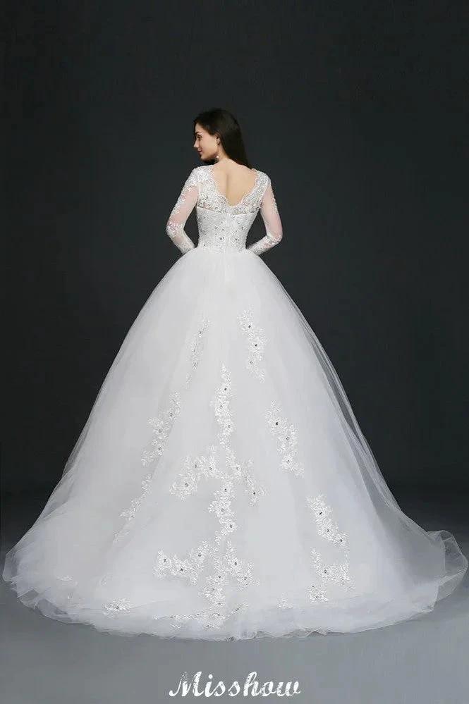 Gorgeous Tulle Ball Gowns Court Train Wedding Dresses