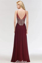 Halter Spaghetti Gold Appliques Swing Dress Sleeveless Tulle Chiffon Evening Maxi Dress