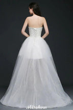 Hi-Lo Tulle A-line Lace Wedding Dress