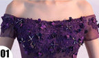 Homecoming Dress Purple Off-the-shoulder Short Prom Dress Party Dress PD354