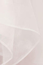 Ivory Sweetheart A-line Hi-lo Spaghetti Tulle Wedding Dresses with Ruffles