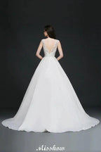 Lace A-line Jewel Delicate Wedding Dress