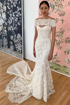Long Mermaid Lace Off-the-shoulder Wedding Dresses