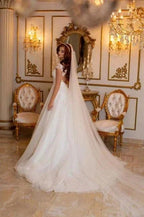 Modern Long A-line Sleeveless Wedding Dresses With Lace