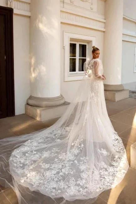 Noble sweetheart sleeveless mermaid lace Wedding dresses