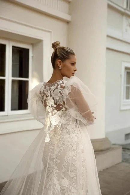 Noble sweetheart sleeveless mermaid lace Wedding dresses