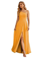 Numbersea One Shoulder Chiffon Bridesmaid Dresses Long Formal Homecoming Prom Gowns for Women Party Wedding Evening SEA28052