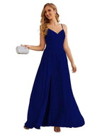 Numbersea Spaghetti Strap Bridesmaid Dresses Long Formal Party Prom Gowns 28060