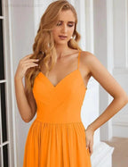 Numbersea Spaghetti Strap Bridesmaid Dresses Long Formal Party Prom Gowns 28060
