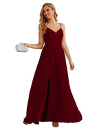 Numbersea Spaghetti Strap Bridesmaid Dresses Long Formal Party Prom Gowns 28060