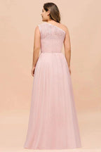 Plus Size Sleeveless aline Bridesmaid Dress Long Side Split Wedding Party Dress