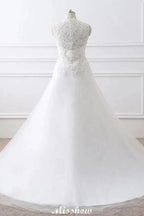 Princess Lace V-neck Tulle Elegant Wedding Dress