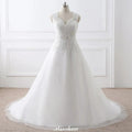 Princess Lace V-neck Tulle Elegant Wedding Dress
