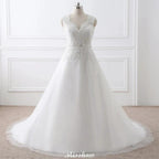 Princess Lace V-neck Tulle Elegant Wedding Dress