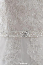 Princess Lace V-neck Tulle Elegant Wedding Dress