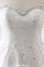 Princess Sweetheart Tulle Wedding Dress With Lace