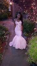 Classy Pink Mermaid Evening Dress Charming Pink Evening Gown Y940