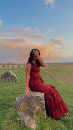 Romantic One Shoulder Vintage Prom Dress Stunning Evening Dress Y1105