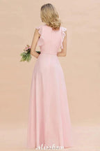 Romantic Sleeveless aline Bridesmaid Dress Garden Floor Length Simple Wedding Dress