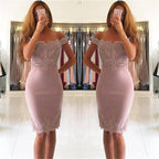 Simple Short Mermaid Off The Shoulder Prom Dresses