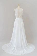 Straps Lace A-line Boho Wedding Dress