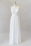 Straps Lace A-line Boho Wedding Dress