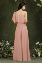 Stylish Split Front One-shoulder Tulle Aline Prom dress
