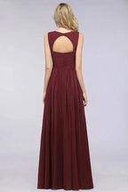 Sweetheart Bungurdy Tiered Lace Prom Dresses | Simple Cap Sleeves A-Line Evening Dresses