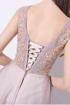 Tulle High Low V-neck Homecoming Prom Dress Sleeveless PD093